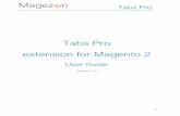 Tabs Pro extension for Magento 2This document is the User Guide for Magento 2 Tabs Pro. It describes the extension’s functionality and provides some tips for a quick start. Magento