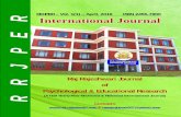 RRJPER – Vol. 1(1) – April, 2016 ISSN 2455-7900 R ... · RRJPER – Vol. 1(1) – April, 2016 ISSN 2455-7900 International Journal International Journal R R J P E R Raj Rajeshwari