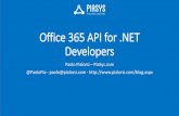 Consuming Office 365 REST API - PiaSys ·  Application registration in Azure AD Before consuming Office 365 API you need to register and authorize applications