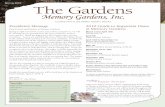 Memory Gardens, Inc. · Memory Gardens, Inc. Located next to the Shaker Historic District President’s Message Dear Friends and Families of Memory Gardens: Spring is right around