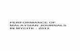 PERFORMANCE OF MALAYSIAN JOURNALS IN MYCITE : 2013mycc.my/document/files/PDF Dokumen/Laporan MyCite 2013v2.pdf · 2014-09-30 · page | 1 list of tables pages a1. malaysian journals