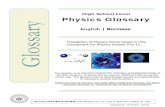 High School Level Physics Glossary y English B Glossar · 2018-10-24 · buoyancy ေေ ပေ ပ ညငကတသတင buoyant ေေ ပေ ပေ buoyant force ေေ ပေ