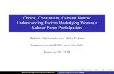Choice, Constraints, Cultural Norms: Understanding Factors ... · Choice, Constraints, Cultural Norms: Understanding Factors Underlying Women’s Labour Force Participation Ashwini