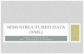 SEMI-STRUCTURED DATA (XML)cs561/s12/Lectures/XML/XML.pdf · 2012-03-31 · SEMI-STRUCTURED DATA • ER, Relational, ODL data models are all based on schema • Structure of data is