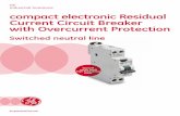 compact electronic Residual Current Circuit Breaker with ... · Busbar pass-through Stack-on (1) 3P Unibis™ MCBs accept CA UN only on the left side Interface auxiliary contacts