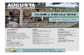 Cajun & Creole Week Flyer 2018 FINALaugustaheritagecenter.org/wp-content/uploads/Cajun... · Accordion Repair • All Levels • Jesse Lége Accordion from Scratch • Drew Simon