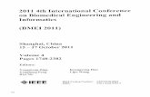 2011 4th International ; Vol. 4 · 2012-02-07 · 2011 4th International Conferenceon Biomedical EngineeringandInformatics BMEI2011 TableofContents Volume4 Preface iii Keynote Lectures