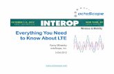 Everything You Need to Know About LTE - octoScope · 10/3/2012  · Everything You Need to Know About LTE ... eNB = e Node B DL = downlink UL = uplink FDD = frequency division duplex