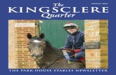 The SPRING 2005 KINGSCLERE Quarter · Schooling our promising set of novice hurdlers has kept us busy over the past couple of months. REDI showed the beneﬁt of his previous outings