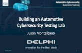 Building an Automotive Cybersecurity Testing Lab · Automotive Cybersecurity Summit Importance of Cybersecurity Testing Cannot have safety without cybersecurity. Confirms security