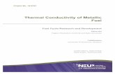 Thermal Conductivity of Metallic Fuel Reports/FY 2014/14-6767 NEUP... · modeling approach for thermal conductivity of metals and metal alloys that integrates ab-initio and semi-empirical