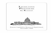 Legislative Procedure in Kansas - kslegislature.orgkslegislature.org/li_2012/m/pdf/kansas_legislative_procedure.pdfLegisLative Procedure in Kansas november 2006-iii-Kansas LegisLative