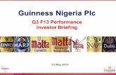DIAGEO - Guinness Nigeria...DIAGEO Guinness Nigeria will have the no. 1 brand in every segment in which we compete supported by an advantaged Route to Consumer Guinness Nigeria Plc