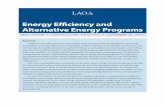 Energy Efficiency and Alternative Energy Programs · Energy Efficiency and Alternative Energy Programs MAC T Aylor • legisl ATive An Alys T • DeCeMber 19, 2012 Summary California