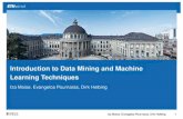 Introduction to Data Mining and Machine Learning Techniques · 2016-04-06 · Deﬁnition Data mining is theautomatedprocess of discoveringinteresting(non-trivial, pre-viously unknown,