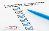 Rutland Automotive & Industrial Tips & Techniques · Rutland Automotive & Industrial Tips & Techniques General Maintenance -Tips & Techniques Some important facts to remember are: