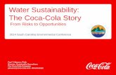 Water Sustainability: The Coca-Cola StoryThe Coca-Cola Company in context 200+ 300+ 500+ 900+ 2,800+ 1,800,000,000 Countries we operate in Franchise bottling partners Number of brands,