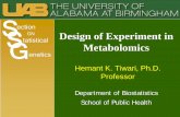 ection SG Design of Experiment in Metabolomics · more than one strain etc. in a single “factorial” experiment . Such designs can include several factors without using excessive