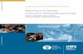 Reporting on Corporate Governance: Training Resource Guidedocuments.worldbank.org/curated/en/279081468154769427/... · 2017-05-04 · Reporting on Corporate Governance: Training Resource