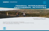 Federal Interagency Geothermal Activities 2011FEDERAL INTERAGENCY GEOTHERMAL ACTIVITIES AFT The principal organizers of this updated document were Arlene Anderson of the Geothermal