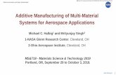 Additive Manufacturing of Multi-Material Systems for ... · • Additive manufacturing enables advanced materials, structures, and components. • AM of multi-materials in a single