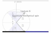 Lecture 6 Quantum mechanical spin - University of Cambridgebds10/aqp/lec6_compressed.pdfan orbital magnetic moment, µ = − e 2m e ˆL ≡−µ B Lˆ/!, H int = −µ · B For the