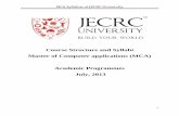 Course Structure and Syllabi Master of Computer applications … MCA.pdf · 2018-09-26 · MCA Syllabus at JECRC University 6 Semester – Vth Course Code Course Name L (Hr.) T (Hr.)