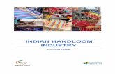 Indian handloom industry - FICCI FLO · research and comprehensive data-based reasoning. TARI is a privately-funded, independent, non-partisan Indian think-tank and works with government,