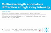 Multiwavelength anomalous diffraction at high x-ray intensity · > MAD for phase problem > XFEL for femtosecond x-ray nanocrystallography > Possible to use MAD with XFEL? > Electronic