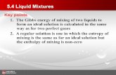 5.4 Liquid Mixtures - Sogang OCWocw.sogang.ac.kr/rfile/2011/course3-phy/Chapter 05-B... · 2012-01-19 · 5.4 Liquid Mixtures Key points 1. The Gibbs energy of mixing of two liquids