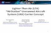 Lighter-Than-Air (LTA) “AirStation” Unmanned Aircraft ...UAS Carrier Development Program • Technology exists to develop medium (10 ton) to large (45 ton) UAS carrier airships