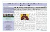 Orthodox Church in America SS Peter & Paul Orthodox Church ... · same way that saints live in a way that honors the com-mands of Christ. She cheerfully does the chores forced on