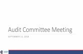 Audit Committee Meeting - Conroe ISD · 13/09/2018  · College Park Robotics - Ellisor Constructors, Inc Closeout Review in Progress with Weaver CTE Robotics - G.T.T. Inc. ... Update