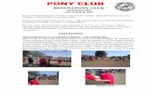 BENONI PONY CLUB · BENONI PONY CLUB NEWSLETTER NOVEMBER 2012 Hello to all the Benoni Pony Clubbers and parents. Parents, please print this out for your children to read and diarise