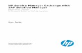 HP Service Manager Exchange with SAP Solution Manager …...and SAP Solution Manager Service Desk for improved incident workflow. ... SMSSMEX Client Code consists of RAD and Java scripts,