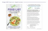 Oregon WIC ood ist ngish version · 2019-02-21 · Oregon WIC ood ist ngish version A guide to the Oregon WIC approved foods In accordance with Federal civil rights law and U.S. Department