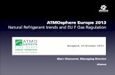 ATMOsphere Europe 2013 Natural Refrigerant trends and EU …ATMOsphere Europe 2013 Natural Refrigerant trends and EU F Gas Regulation!!!! Marc Chasserot, Managing Director shecco ...