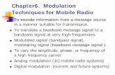 Chapter6. Modulation Techniques for Mobile Radiohome.ustc.edu.cn/~jzhang17/%d2%c6%b6%af%cd%a8%d0%c5%d4... · 2015-04-13 · Chapter6. Modulation Techniques for Mobile Radio To encode