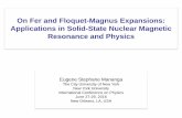 On Fer and Floquet-Magnus Expansions: Applications in ... · On Fer and Floquet-Magnus Expansions: Applications in Solid-State Nuclear Magnetic Resonance and Physics Eugene Stephane