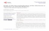 Study on the Decriminalization of the Abetment or ... · Study on the Decriminalization of the Abetment or Assistance in Suicidal Behavior —Based on the Objective Imputation Theory