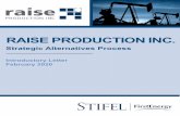RAISE PRODUCTION INC....Introductory Letter Page 5 February 2020 RAISE PRODUCTION INC. HARPTM SYSTEM HARPTM is an innovative, patented, reciprocating rod pump designed to provide a