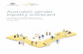 Australia’s gender equality scorecard · 2019-11-18 · Gender balance at CEO level has plateaued, ... This 2019 gender equality scorecard offers a snapshot of our 2018-19 data.
