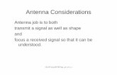 Antenna Considerations · • ANTENNA BEAMWIDTH:The angle, in degrees, between the half-power points (-3 dB) of an antenna beam. This angle is also nearly that between the center