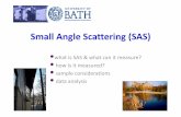 Small Angle Scattering (SAS) OSNS3 · Small Angle Scattering (SAS) ... diffraction Electron diffraction 10 1 0.1 0.01 0.001 Optical microscope Light scattering viruses bacteria grain
