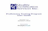 Proficiency Testing Program User Guide - Quality Certification Testing... · PROFICIENCY TESTING PROGRAM - USER GUIDE VERSION 1.2 QCS-LAB-PTUSERGUIDE 2 Service Area: ... Analytic