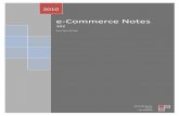 e Commerce Notes - Semantic Scholar · E‐Commerce Is a particular form of e‐Business. Electronic business methods enable companies to link their internal and external data processing