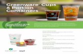 Greenware cups are made from plants, not petroleum ... · Greenware cups are made from plants, not petroleum. Research shows consumers would visit a restaurant more often if Greenware