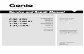 Service and Repair Manual - Genie liftmanuals.gogenielift.com/Parts And Service Manuals... · Service and Repair Manual March 2018 Introduction ii Z-30/20N • Z-30/20N RJ • Z-34/22