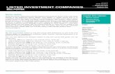 William Spraggett LISTED INVESTMENT COMPANIES . Frederick ... · through the issue of 70.5m fully paid ordinary shares at $1.00 plus 1 free option exercisable at $1.00 on or before