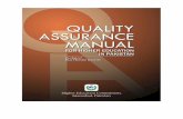 A Manual of Quality Assurance in Higher Educationweb.uettaxila.edu.pk/qec/Quality_Assurance_Manual.pdf · involved in quality assurance in higher education. These partners and stakeholders